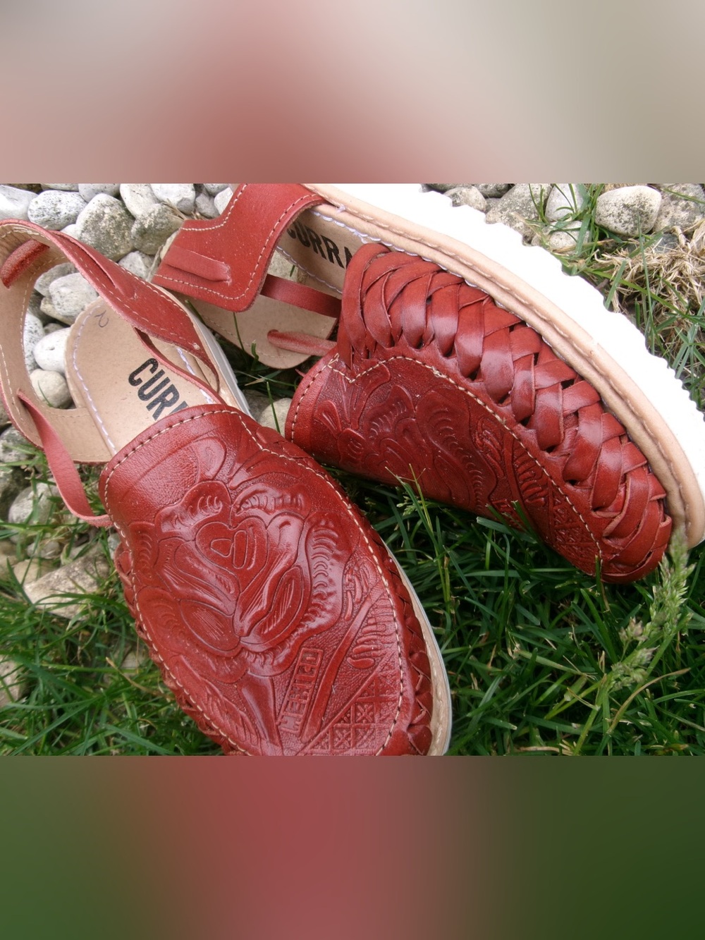 Chestnut Red/Brown Leather Women's Sandals